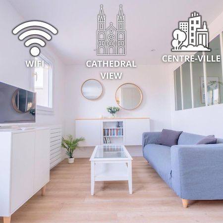 Ferienwohnung Le Clovis - Cathedrale Reims Exterior foto